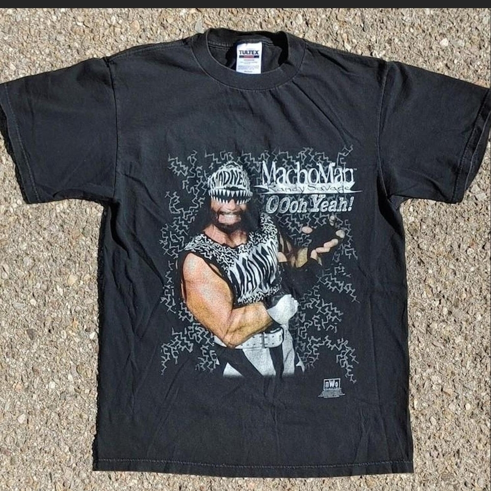 Vtg 1998 Macho Man Randy Savage nWo Wolfpac T-Shirt M Tultex USA